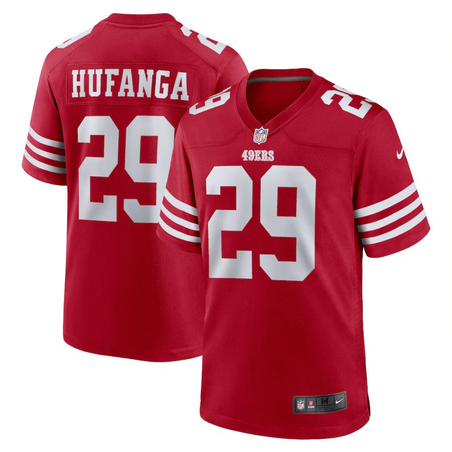 Men San Francisco 49ers #29 Talanoa Hufanga Nike Scarlet Game Player NFL Jersey